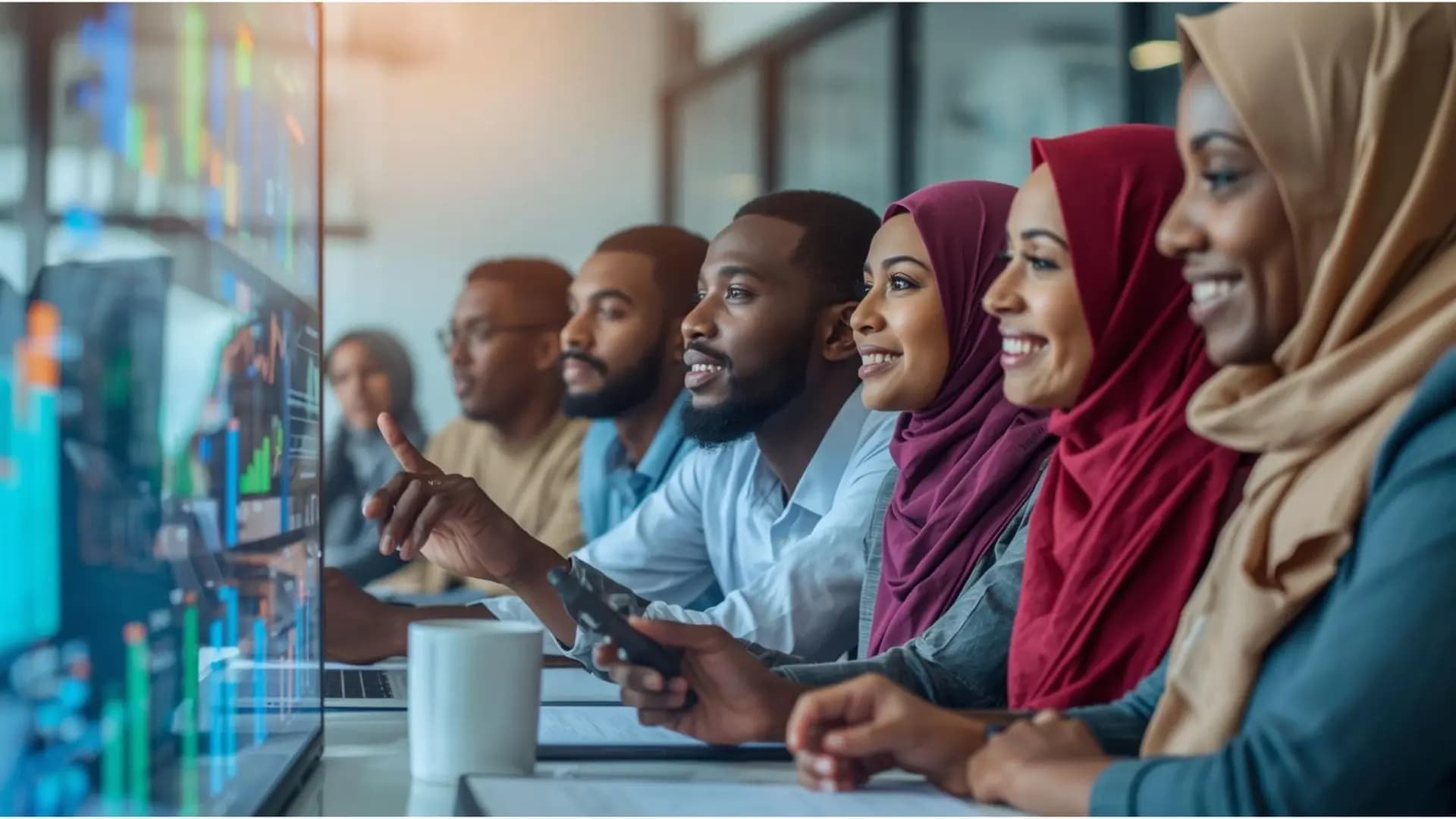 East African entrepreneurs collaborating on digital marketing strategy
