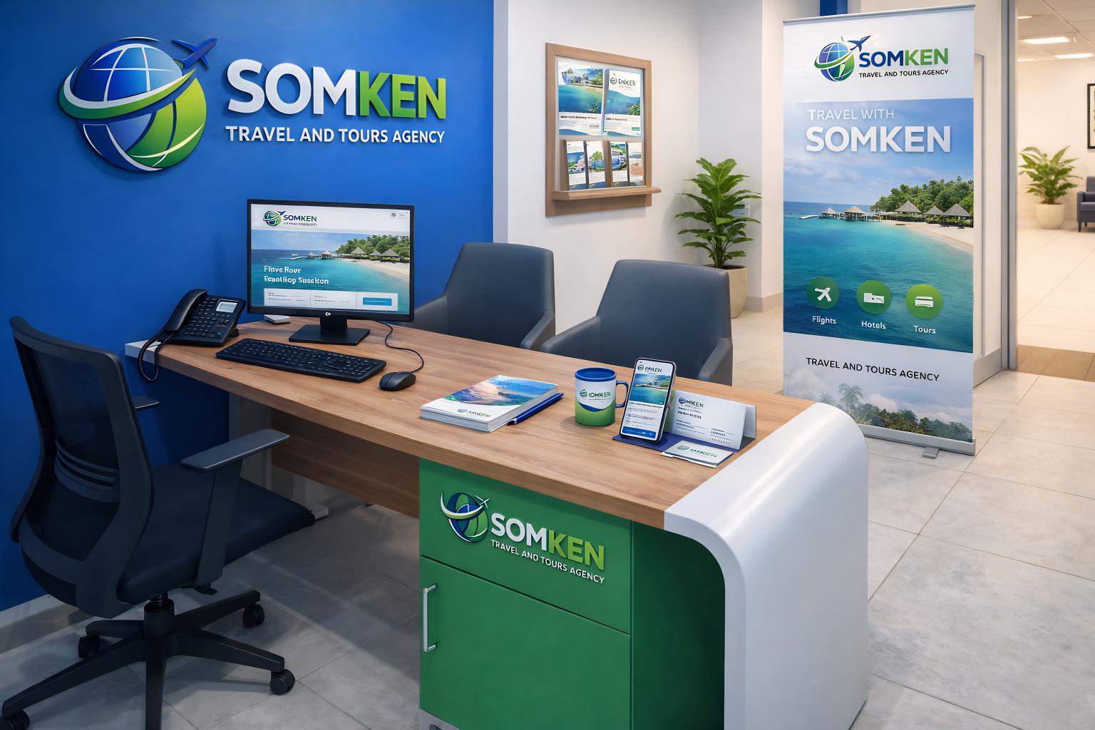 Somken Travel Agency Eastleigh case study by Galcad Digital – custom website design, hosting, branding and Google Business optimization at BBS Mall Nairobi
